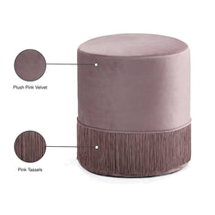 Teddy Velvet Ottoman | Stool