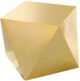 Gemma Gold Stainless Steel Diamond-Shaped End Table - Contemporary Accent Decor for Any Room