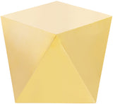 Gemma Gold Stainless Steel Diamond-Shaped End Table - Contemporary Accent Decor for Any Room
