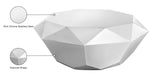 Gemma Contemporary Coffee Table with Unique Diamond Shape and Elegant Stainless Steel Design