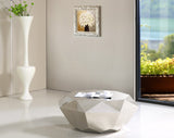 Gemma Contemporary Coffee Table with Unique Diamond Shape and Elegant Stainless Steel Design