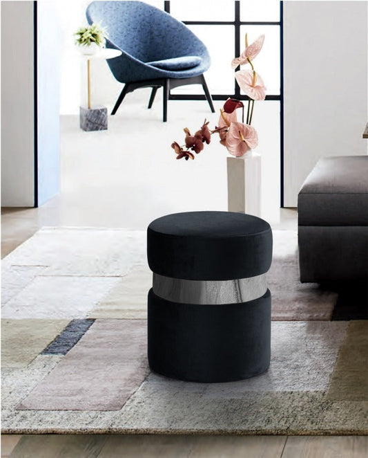 Hailey Velvet Ottoman | Stool