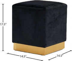 Jax Velvet Ottoman | Stool