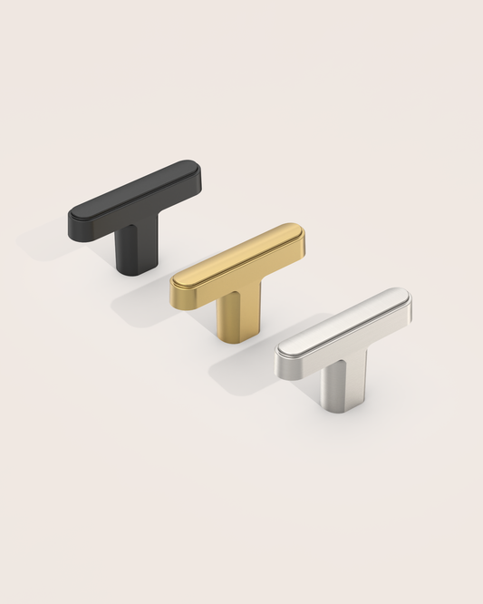 DESIGN2244 Champagne Bronze Cabinet Knobs | Rectangle Drawer Pulls for Kitchen&Bathroom