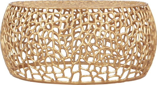 Priya Contemporary Aluminum Coffee Table with Intricate Design for a Stunning Living Room Accent