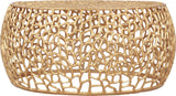 Priya Contemporary Aluminum Coffee Table with Intricate Design for a Stunning Living Room Accent