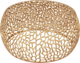 Priya Contemporary Aluminum Coffee Table with Intricate Design for a Stunning Living Room Accent