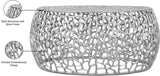Priya Contemporary Aluminum Coffee Table with Intricate Design for a Stunning Living Room Accent