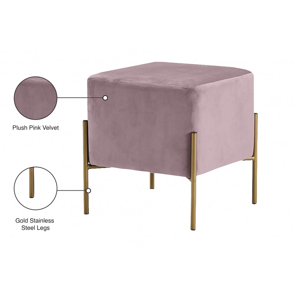 Isla Velvet Ottoman | Stool