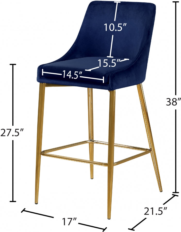 Karina Velvet Counter Stool