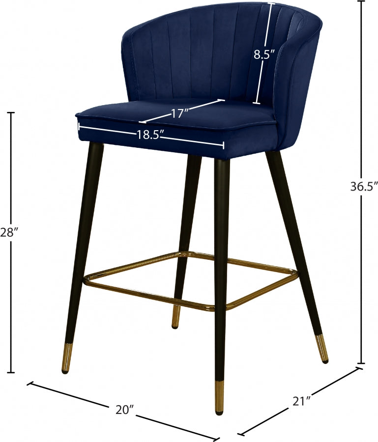 Cassie Velvet Counter Stool