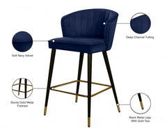 Cassie Velvet Counter Stool