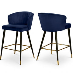 Cassie Velvet Counter Stool