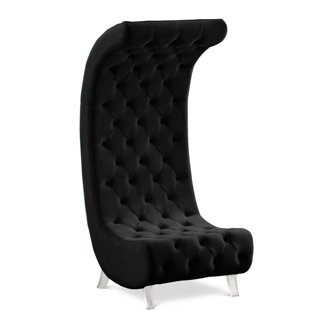 Crescent Velvet Chair