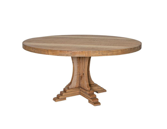 Marquez Round Dining Table - Solid Pine Farmhouse Style