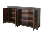 4 Copper-Paneled Door Console - Rustic Blackburn Design