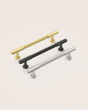 DESIGN2304 Brushed Satin Nickel Cabinet Pulls | Modern Retro Reeded Bar Handles for Kitchen Drawers,  5"