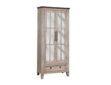 1 Drawer 2 Glass Doors Cabinet | Sahara Mango Wood Collection