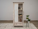 1 Drawer 2 Glass Doors Cabinet | Sahara Mango Wood Collection