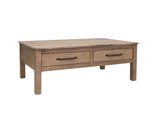 4 Drawer Cocktail Table | Natural Parota Occasional Table