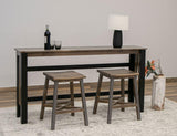 24" Wooden Stool - Hand-Stained Pine Saddle Seat Bar Stool