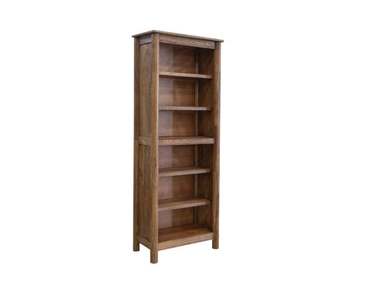 6 Wooden Shelves Bookcase - Mango Wood Olimpia Collection