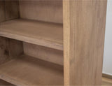 5 Shelf Natural Parota Bookcase - Elegant Storage Furniture