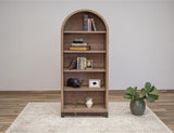 5 Shelf Natural Parota Bookcase - Elegant Storage Furniture