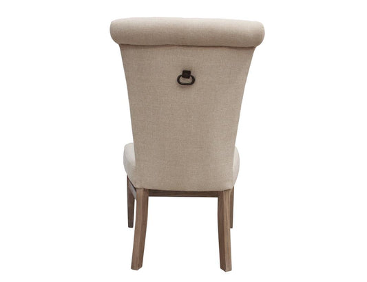 Bonanza Upholstered Wooden Chair - Antiqued White Pine Dining