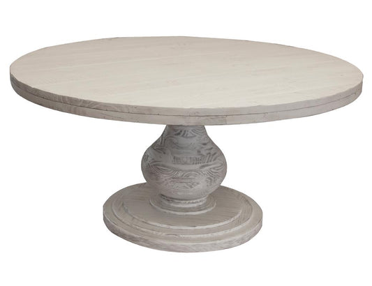 Bonanza Ivory Round Dining Table - Solid Pine Wood