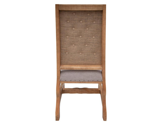 Marquez Upholstered Farmhouse Chair with Tufted Backrest