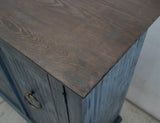 4 Doors Capri Console Table - Rustic Hand-Distressed Wood