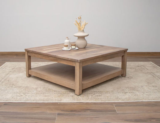 Natural Parota Square Cocktail Table | Elegant Occasional Furniture