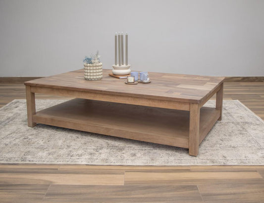 Deluxe Natural Parota Cocktail Table - Elegant Living Room Furniture