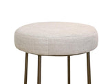 Upholstered Barstool 24" Wooden Frame Metal Base | Modern Chair