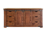 6 Drawer 2 Door 60" TV Stand | Parota Wood Collection