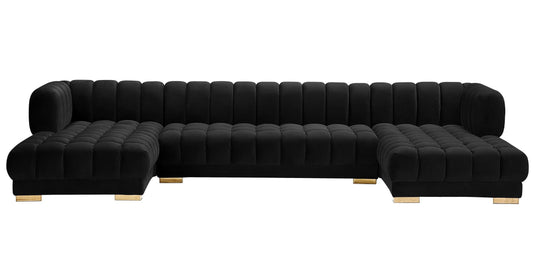 Gwen Velvet 3pc. Sectional