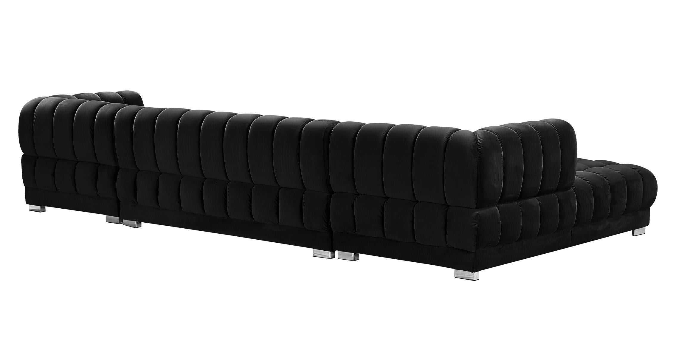 Gwen Velvet 3pc. Sectional