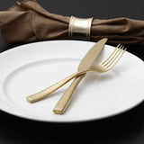 Lucca Faceted Brushed Gold 5pc Place Setting