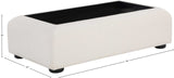 Diana Cream Coffee Table - Elegant Art Deco Design with Textured Fabric for Modern Living Spaces