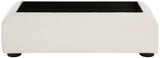 Diana Cream Coffee Table - Elegant Art Deco Design with Textured Fabric for Modern Living Spaces
