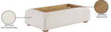 Diana Cream Coffee Table - Elegant Art Deco Design with Textured Fabric for Modern Living Spaces