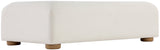 Diana Cream Coffee Table - Elegant Art Deco Design with Textured Fabric for Modern Living Spaces
