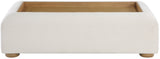 Diana Cream Coffee Table - Elegant Art Deco Design with Textured Fabric for Modern Living Spaces