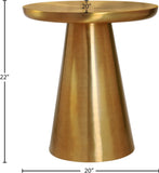 Martini Metal Contemporary End Table – Stylish Round Design Perfect for Any Room in Your Home
