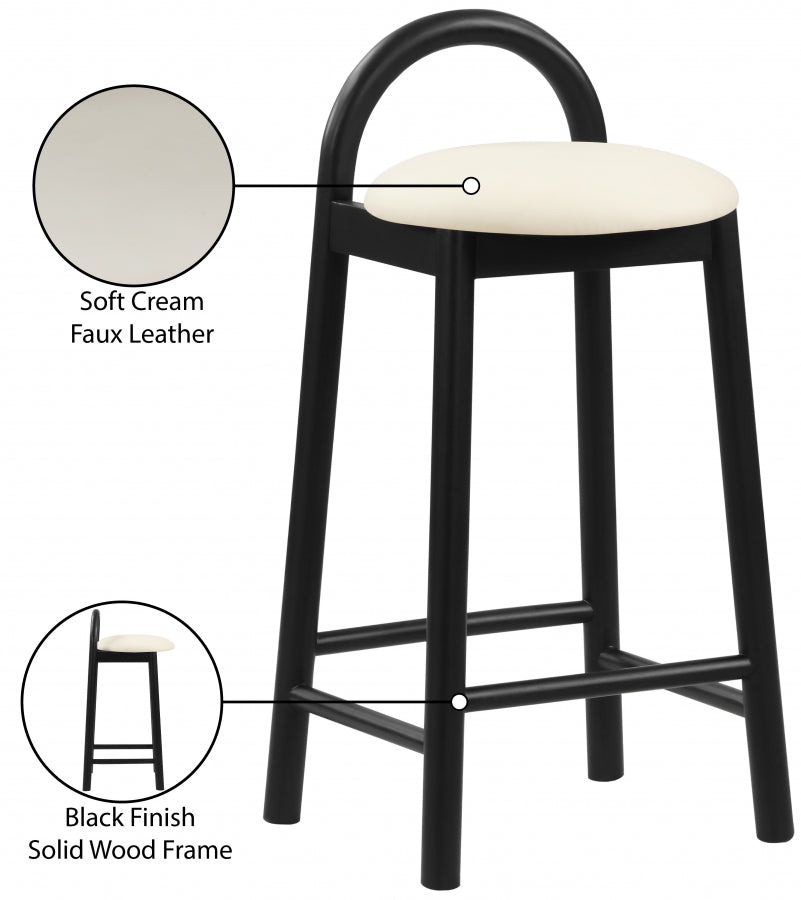 Calvin Faux Leather Counter Stool