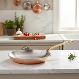 Mauviel M'Heritage M'200 B Copper Frying Pan With Brass Handle
