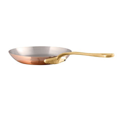 Mauviel M'Heritage M200B Polished Copper & Stainless Steel Saute Pan With Lid 3.2-qt and Frying Pan 10.24-in Bundle