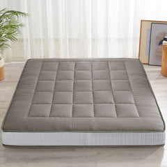 MAXYOYO 6" Extra Thick Japanese Futon Mattress with Rectangle Quilting, Stylish Floor Bed For Family, Dark Grey