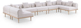 Laguna - 7 Piece Resilient Water Resistant Fabric 142" Upholstered Outdoor Patio Modular Sectional